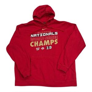Nike Washington Nationals 2019 World Series Baseball Red Sweatshirt Mens 2XL